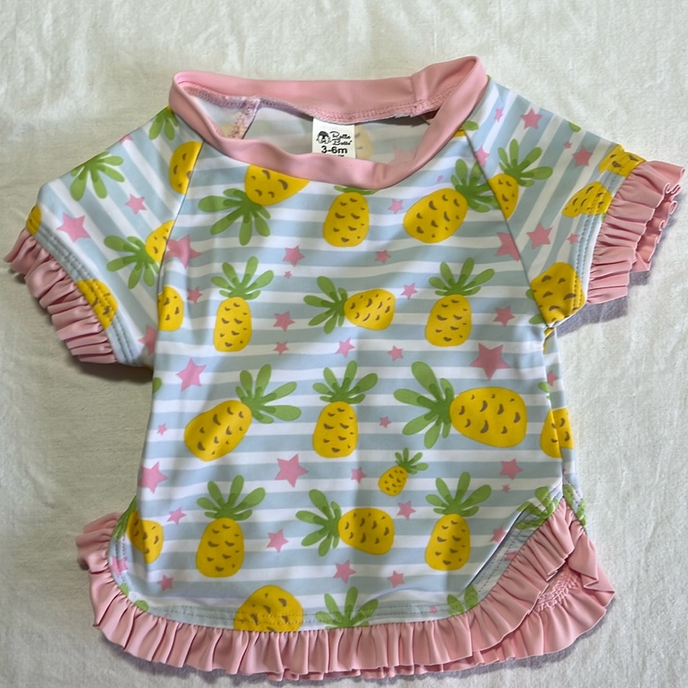 3-6M Ruffle Butts rash guard/swim top